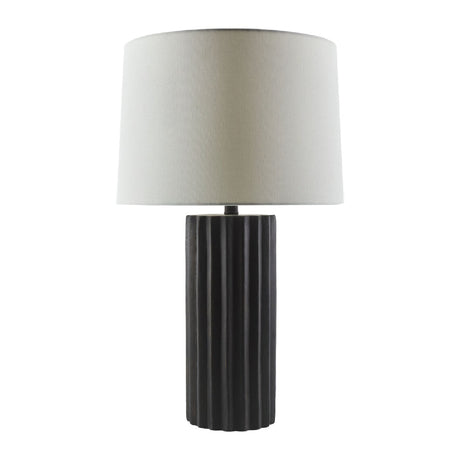 Modern European furniture - Ridged Ceramic Accent Table Lamp - www.oroa.com