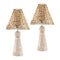 Modern European furniture - Travertine Base Rattan Table Lamps (2) - www.oroa.com