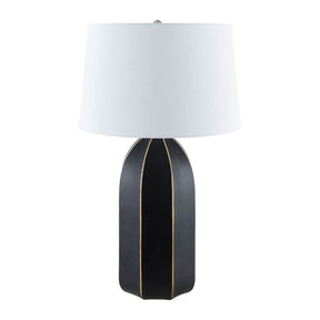 Modern European furniture - Black Ceramic Modern Table Lamp - www.oroa.com