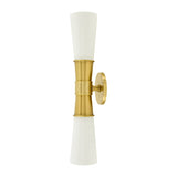Modern European furniture - White Glass 2-Light Wall Lamp - www.oroa.com