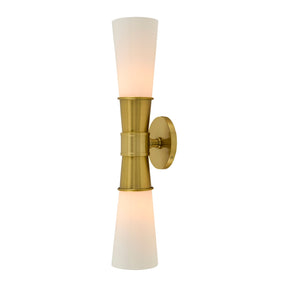 Modern European furniture - White Glass 2-Light Wall Lamp - www.oroa.com