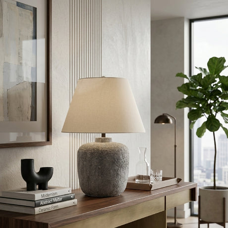   Painted White Paper Table Lamp | Oroa.com