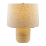Modern European furniture - Travertine Base Accent Table Lamp - www.oroa.com