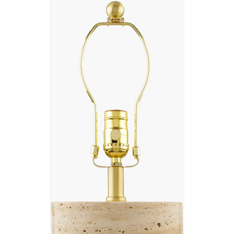 Modern European furniture - Travertine Base Accent Table Lamp - www.oroa.com
