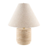 Modern European furniture - Travertine Base Accent Table Lamp - www.oroa.com