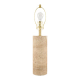 Modern European furniture - Reeded Travertine Accent Table Lamp - www.oroa.com