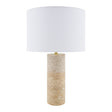 Modern European furniture - Cylindrical Travertine Accent Table Lamp - www.oroa.com