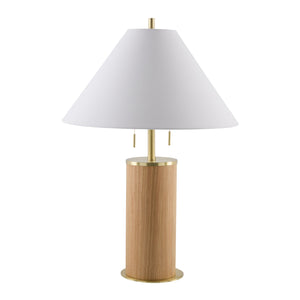   Modern European furniture - Cream Wood Base Table Lamp - www.oroa.com | Oroa.com