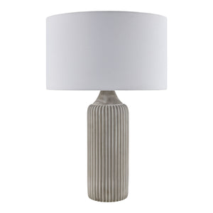   Modern European furniture - Reeded Gray Concrete Table Lamp - www.oroa.com | Oroa.com
