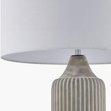Modern European furniture - Reeded Gray Concrete Table Lamp - www.oroa.com