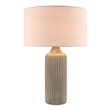 Modern European furniture - Reeded Gray Concrete Table Lamp - www.oroa.com