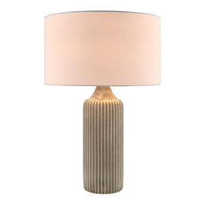   Modern European furniture - Reeded Gray Concrete Table Lamp - www.oroa.com | Oroa.com