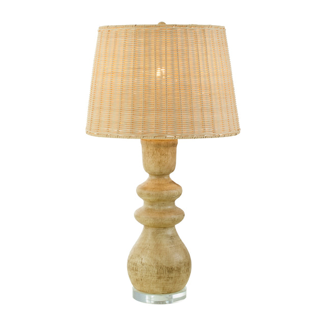 Modern European furniture - Rattan Light Brown Base Table Lamp - www.oroa.com