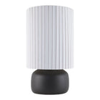 Modern European furniture - Reeded Linen Accent Table Lamp - www.oroa.com