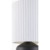 Modern European furniture - Reeded Linen Accent Table Lamp - www.oroa.com