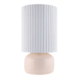 Modern European furniture - Reeded Linen Accent Table Lamp - www.oroa.com