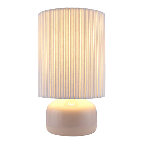 Modern European furniture - Reeded Linen Accent Table Lamp - www.oroa.com