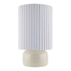 Modern European furniture - Reeded Linen Accent Table Lamp - www.oroa.com