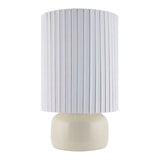 Modern European furniture - Reeded Linen Accent Table Lamp - www.oroa.com