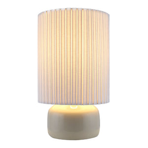   Reeded Linen Accent Table Lamp | Oroa.com