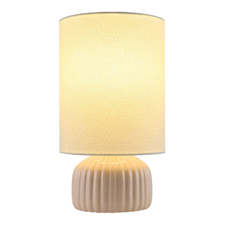 Modern European furniture - Fluted Ceramic Accent Table Lamp - www.oroa.com