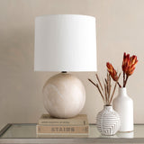 Modern European furniture - White Ceramic Sphere Table Lamp - www.oroa.com