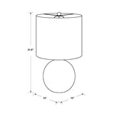 Modern European furniture - White Ceramic Sphere Table Lamp - www.oroa.com