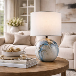   Swirl Round Ceramic Table Lamp | Oroa.com
