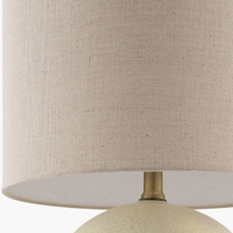 Modern European furniture - Round Glazed Ceramic Table Lamp - www.oroa.com
