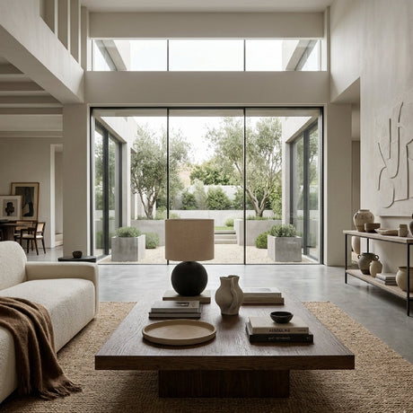Modern European furniture - Round Glazed Ceramic Table Lamp - www.oroa.com
