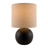 Modern European furniture - Round Glazed Ceramic Table Lamp - www.oroa.com