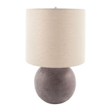 Modern European furniture - Round Glazed Ceramic Table Lamp - www.oroa.com