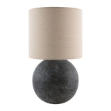 Modern European furniture - Round Glazed Ceramic Table Lamp - www.oroa.com