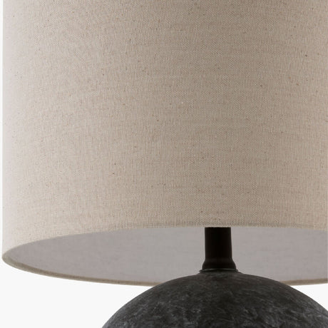 Modern European furniture - Round Glazed Ceramic Table Lamp - www.oroa.com