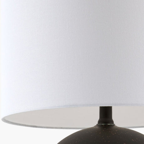 Modern European furniture - Round Glazed Ceramic Table Lamp - www.oroa.com