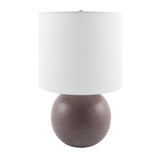 Modern European furniture - Round Glazed Ceramic Table Lamp - www.oroa.com