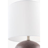 Modern European furniture - Round Glazed Ceramic Table Lamp - www.oroa.com