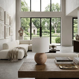 Modern European furniture - Round Glazed Ceramic Table Lamp - www.oroa.com