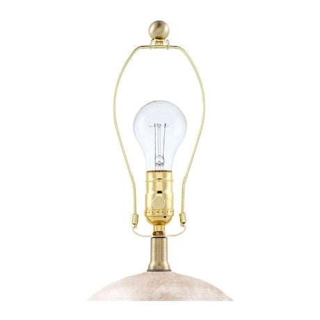 Modern European furniture - Round Glazed Ceramic Table Lamp - www.oroa.com