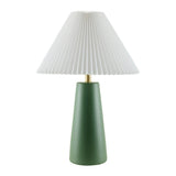 Modern European furniture - Pleated Shade Ceramic Table Lamp - www.oroa.com