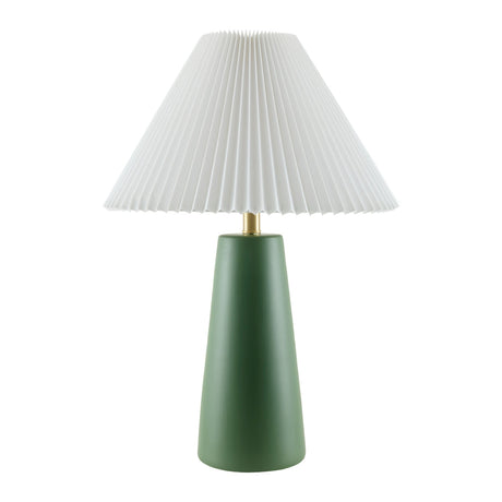 Modern European furniture - Pleated Shade Ceramic Table Lamp - www.oroa.com