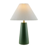 Modern European furniture - Pleated Shade Ceramic Table Lamp - www.oroa.com