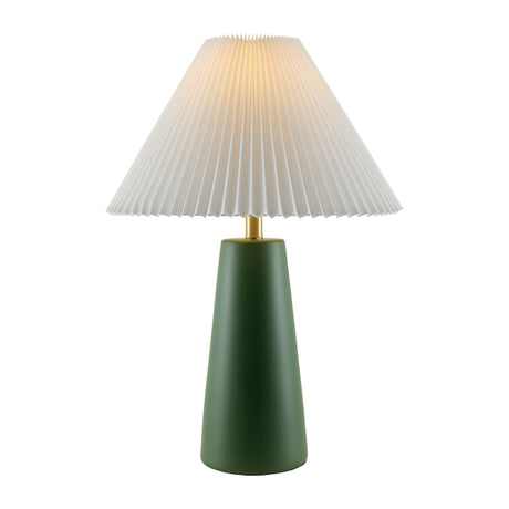 Modern European furniture - Pleated Shade Ceramic Table Lamp - www.oroa.com