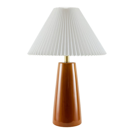 Modern European furniture - Pleated Shade Ceramic Table Lamp - www.oroa.com