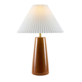 Modern European furniture - Pleated Shade Ceramic Table Lamp - www.oroa.com