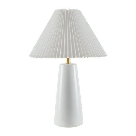 Modern European furniture - Pleated Shade Ceramic Table Lamp - www.oroa.com