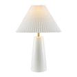Modern European furniture - Pleated Shade Ceramic Table Lamp - www.oroa.com