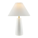 Modern European furniture - Pleated Shade Ceramic Table Lamp - www.oroa.com