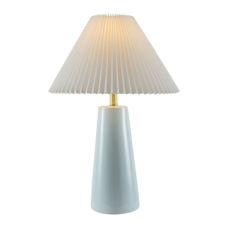 Modern European furniture - Pleated Shade Ceramic Table Lamp - www.oroa.com