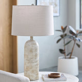 Modern European furniture - Linen Drum Shade Table Lamp - www.oroa.com